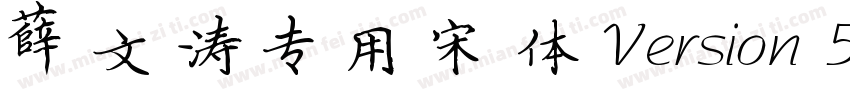 薛文涛专用宋体Version 503字体转换
